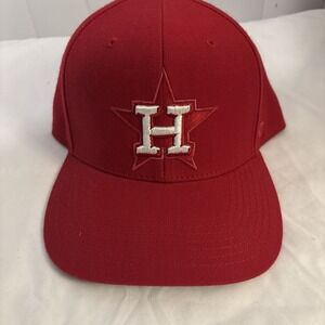Houston Astros Hat Red Star Logo Strap 47 Brand Red MLB OSFA Vintage